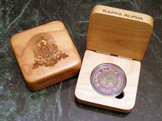 Kappa Alpha Order laser engraved AirTite holder presentation box