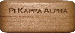 Pi Kappa Alpha laser engraved challenge coin presentation box