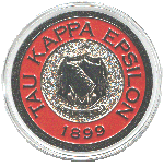 Tau Kappa Epsilon limited edition shiny silver fraternity challenge coin